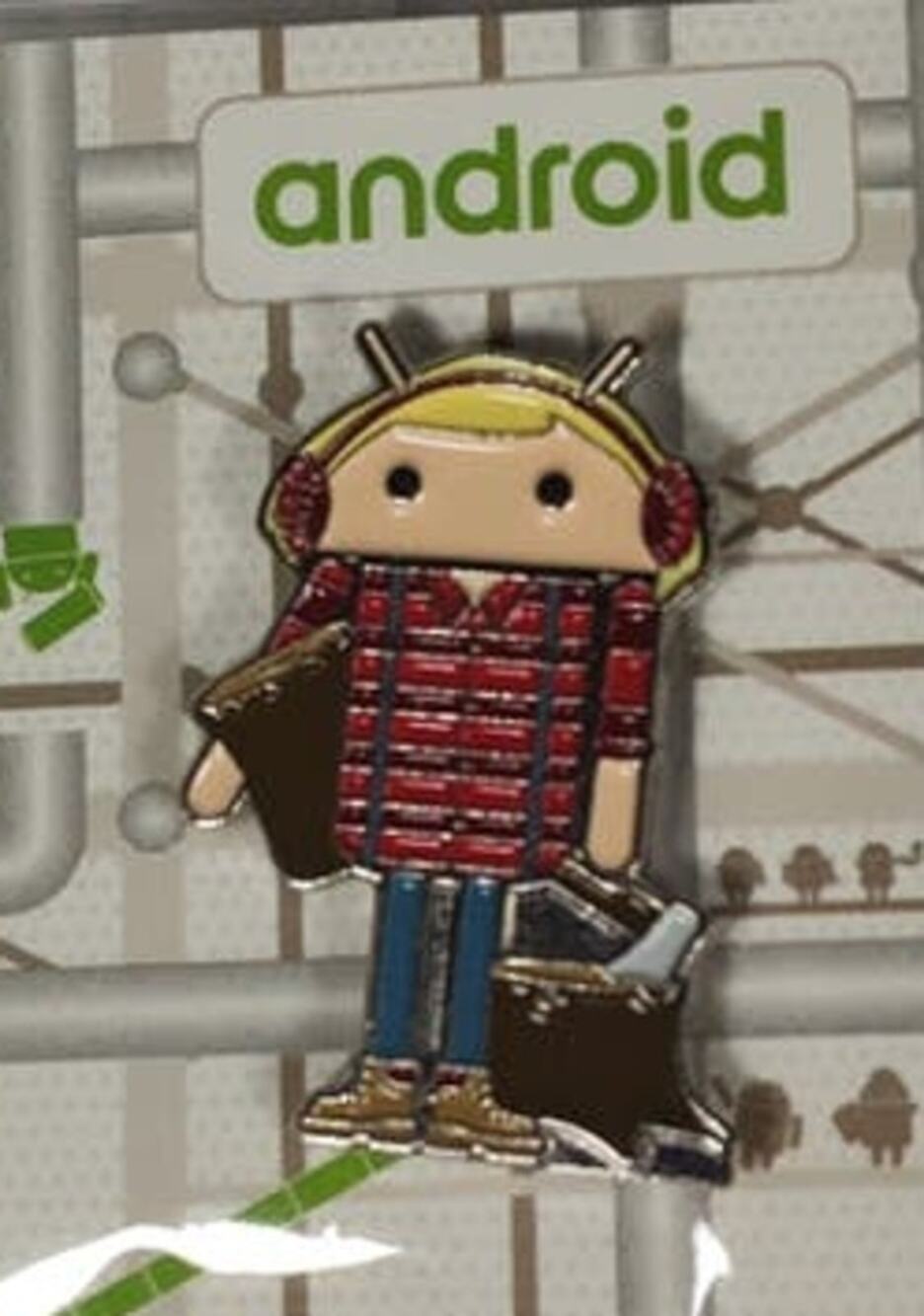 2018 Google Android MWC Limited Edition Pin Lumberjack Forestry Professional